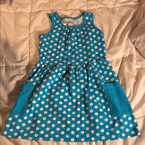 Hanna Andersson Blue and White Polka Dot Dress